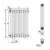 Стальной трубчатый радиатор Rifar Tubog 2180 - 4 секции боковое подключение TUB 2180-04