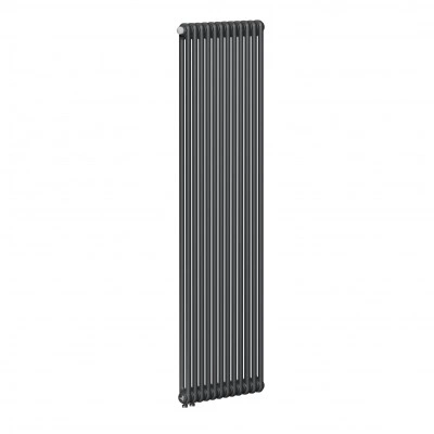 Стальной трубчатый радиатор Rifar Tubog 2180 - 12 секций Титан нижнее подключение термостатический клапан (DV1)